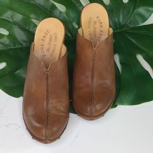 Kork-Ease Brown leather mule/ clogs